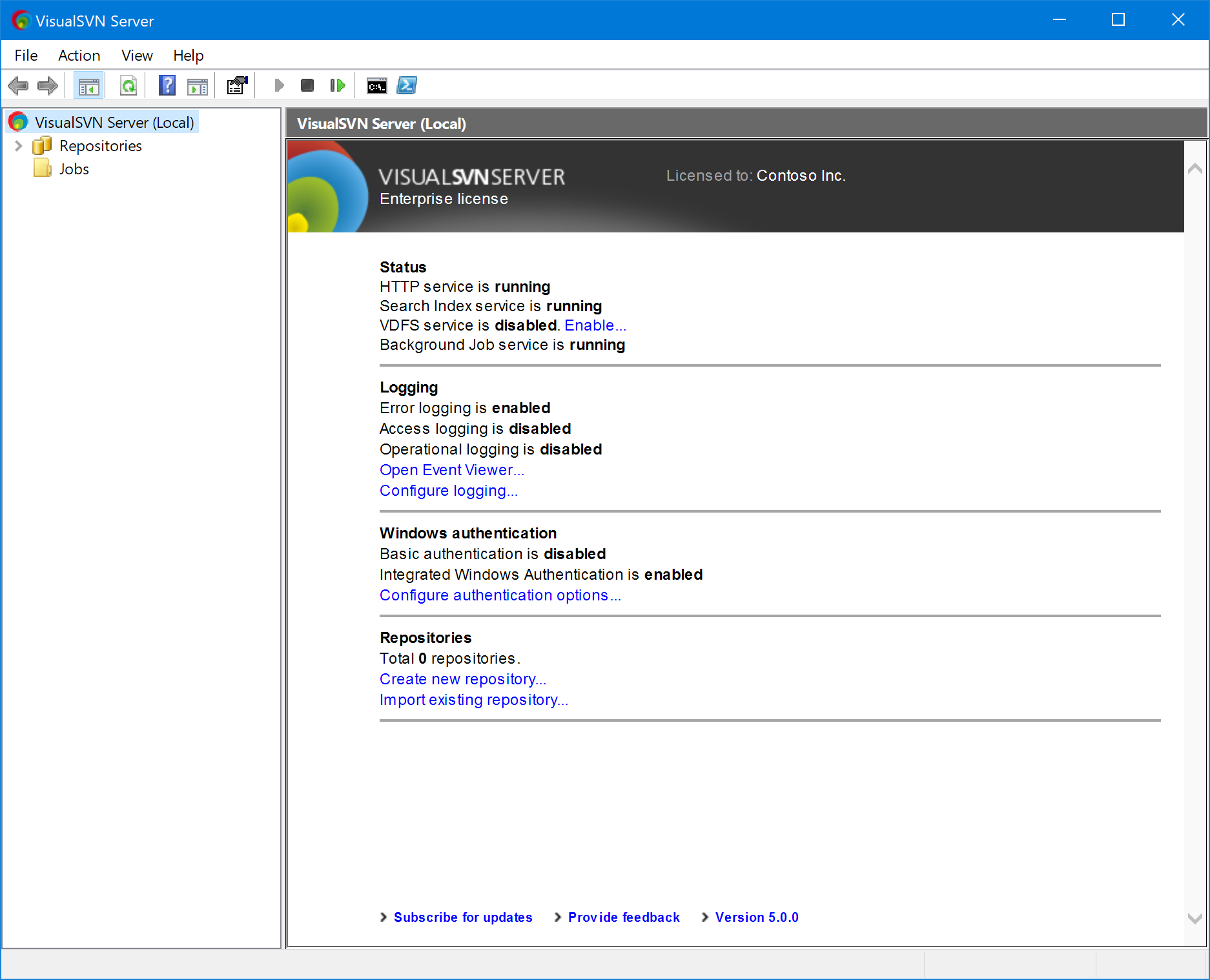 VisualSVN Server Manager